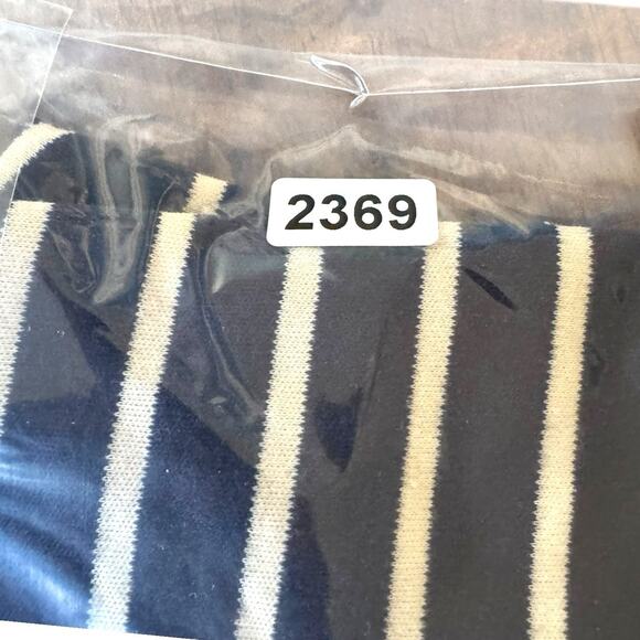L.L. Bean Supima Cotton Stripe Long-Sleeve Turtleneck Tee Navy Blue/White XL - Picture 12 of 12